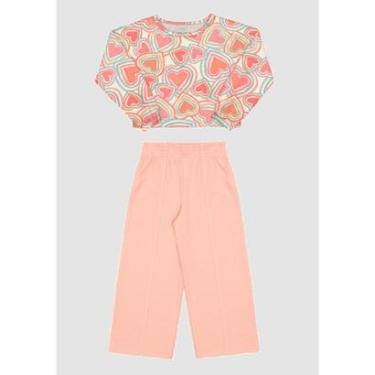 Imagem de Conjunto Menina Cropped e Pantalona Alakazoo Ref. 67933-Feminino