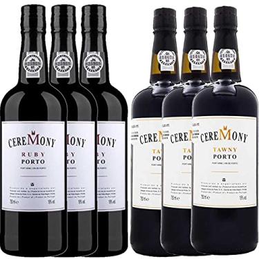 Imagem de Kit 6x Vinho Tinto Português do Porto Ceremony Ruby/Tawny 750ml