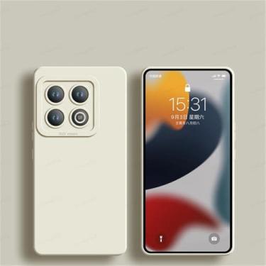 Imagem de Capa de telefone de silicone líquido quadrado para oneplus 9 9rt 9r 10 pro proteção de lente capa macia para oneplus 11 ace 2 12, marfim, para oneplus 9 rt