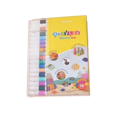 Imagem de Conjunto de canetas marcadoras acrílicas para pintura de graffiti à prova d'água - 36 cores