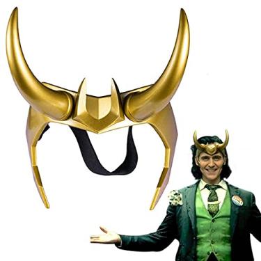 Imagem de Superhero Helmet Detachable Horns Movie Thor Ragnarok Norse Mythology Crown Mask Cosplay Adult Halloween Costume Party Prop (Supervillain Horns)