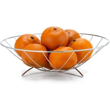 Imagem de Fruteira Simples Metal Cromado - Fruteira De Mesa - Estilosa Cromada D