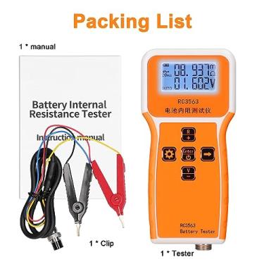 Imagem de Testador de Tensão, Medidor de Tensão Com Display de 3 Dígitos Testador de Resistência Interna Bateria RC3563 Multímetro Testador de Tensão de Resistência Interna de Bateria