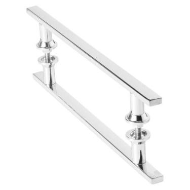 Imagem de Puxador Inox Para Porta De Correr Vidro Madeira 30cm M.S - MetalCromo