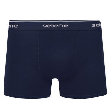 Imagem de Cueca Boxer Box Em Algodão Plus Size Tamanhos Grandes Selene, Marinho,