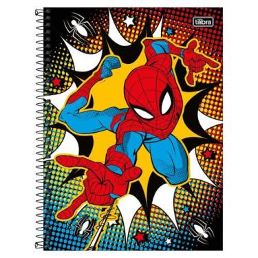 Imagem de Caderno Homem Aranha Capa Dura Espiral 80F 1 Matéria Escolar, Vermelho