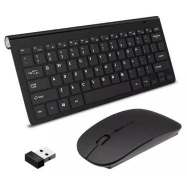 Imagem de Kit Teclado E Mouse Sem Fio Silencioso Wifi Usb Slim 2.4ghz - Tomate