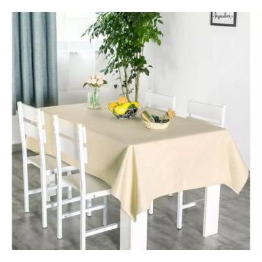 Imagem de Toalha De Mesa Retangular 4 Lugares Linho Rústico 1,40 X 1,40  - Outca