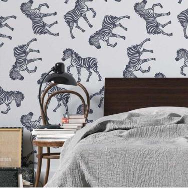 Imagem de Papel De Parede Adesivo Animal Zebras N02299 0,58X2,50M - Adesivo BR