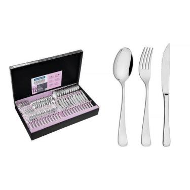 Imagem de Faqueiro Mônaco Inox Faca Para Churrasco 72 Peças Tramontina, Prata, 7