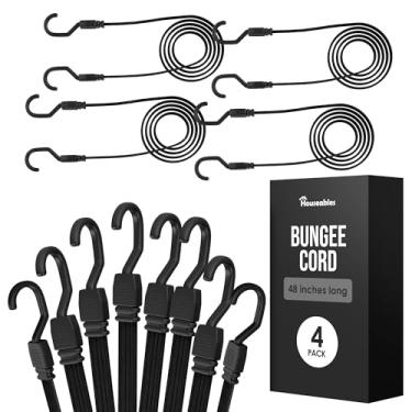 Imagem de Houseables Cordões elásticos longos com ganchos, cordas elásticas com ganchos, tiras de borracha, Bungie, tiras de boneca, corda plana, Bungy, SOGA para Amarrar, elástico, movimento, caminhão, bunjee