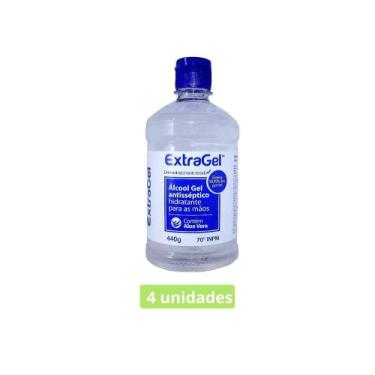 Imagem de Álcool Gel 70º Antisséptico Frasco com 440 gramas - PREÇO UNITÁRIO R7,