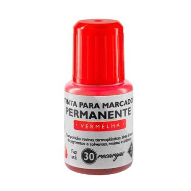 Imagem de Tinta para Marcador Permanente BRW cor Vermelha TR7003