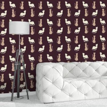 Imagem de Papel de Parede Gatos - QCola, 0,60 x 3,00 metros