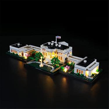 Imagem de MENZAVA LED Light Set Compatible with 21054 The White House Architecture Building Blocks Model - Model Set NOT Included
