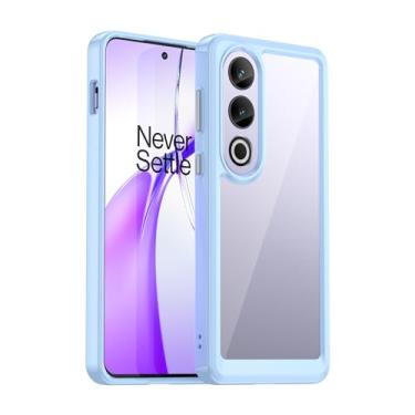 Imagem de GTBDEKI Capa transparente para OnePlus Ace 3V, capa OnePlus Ace 3 V com protetor de tela HD, policarbonato rígido transparente à prova de choque + capa protetora de TPU para OnePlus Ace 3V azul