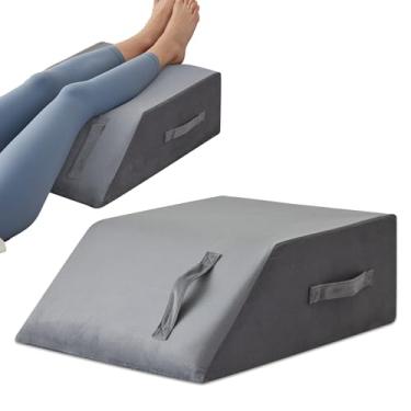 Imagem de MEGCXIT Travesseiro de perna para elevação da circulação sanguínea, cunha de perna para elevação para inchaço, travesseiro de elevação de perna para pós-cirurgia travesseiro de pé de espuma