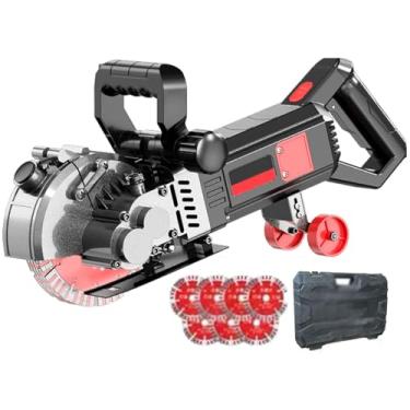 Imagem de 星姿 Caçador elétrico de parede, máquina de corte de parede de concreto portátil 8800w, orientação de luz, profundidade ajustável, tangibilidade de ângulo reto, com 7 dentes de serra, com caixa de