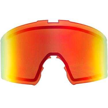 Imagem de ZERO TECH BASE Lente de substituição compatível com óculos de neve Oakley Lentes espelhadas intercambiáveis LINE MINER L Vermelho espelhado