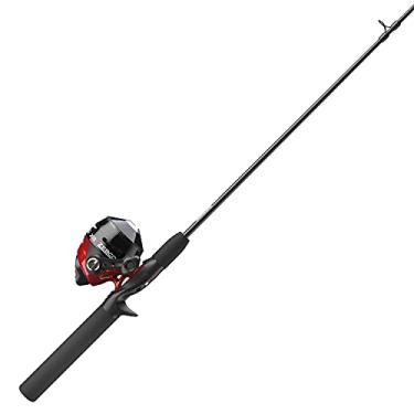 Imagem de Zebco Carretel Spincast 202 e combo de vara de pesca, 1,5 m, 1,5 m, 2 peças, carretel tamanho 30, recuperação para mão direita, pré-carretel com linha cajun de 4,5 kg, preto/vermelho