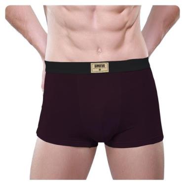 Imagem de Cueca Boxer Di Nuevo 100% Algodão Premium, Vinho, M