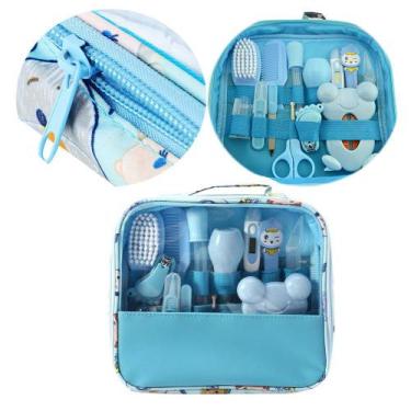Imagem de Kit Conjunto de Cuidados com o Bebê Azul com 13 peças - Smart Mommy