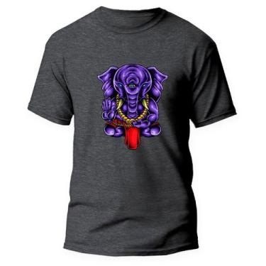 Imagem de Camiseta Algodão Premium Estampa Digital Elefante Ganesha - NoBrand, G