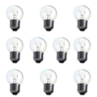 Imagem de 10 Lâmpada Bolinha Clara 40w Incandescente E-27 220v - SADOKIN