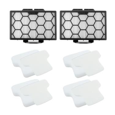 Imagem de KingBra Filtro de substituição compatível com os aspiradores Shark Canister CV101, CV101C, CZ350C, CZ351, CZ351C, CZ355, CZ2001, CZ2001C, CV100UKT, CZ500EUT, partes XHPCZ350 e XFFKCZ350 (2 Hepa e 4