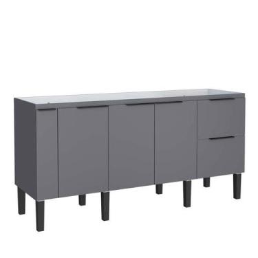 Imagem de Gabinete de Pia 180 Madeira Cisne Cozimax Cinza