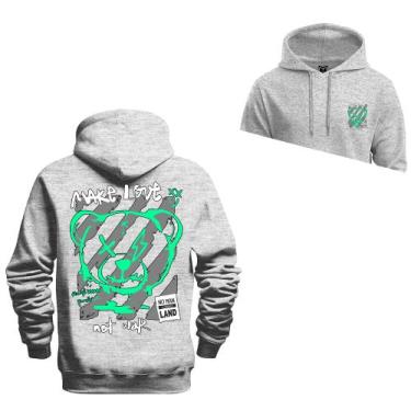 Imagem de Moletom Urso Ankey Frente e Costas Blusão Inverno Canguru Com Bolso e 