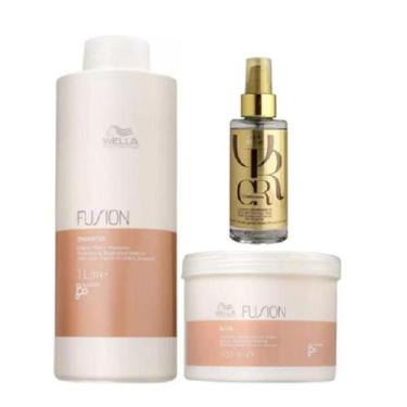 Imagem de Wella Professionals Fusion Shampoo 1L+Mascara 500g+Oil Reflections 100
