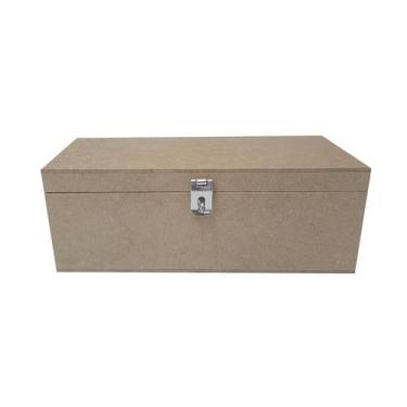 Imagem de Caixa Retangular para Mini Chandon com Dobradiça e Fecho 25x10x9 Mdf M