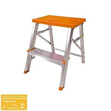 Imagem de Escada Banqueta Doméstica 2 Degraus em Alumínio Botafogo