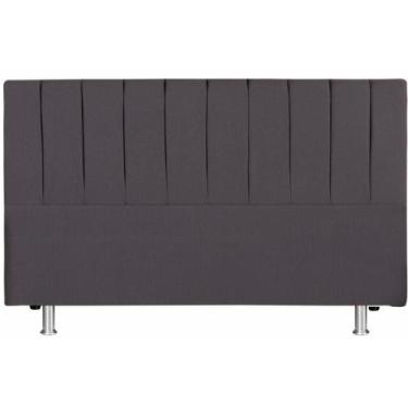 Imagem de Cabeceira Cama King 193x110 Tecido Inteligente Cinza Keiko - Keiko Col