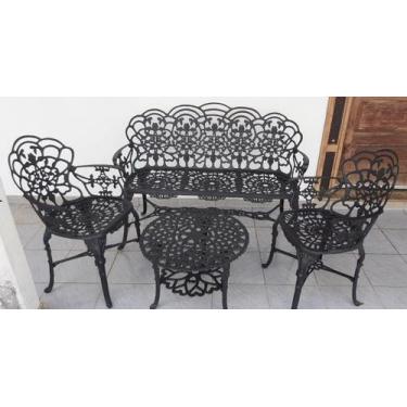 Imagem de Conjunto de Mesa para Jardim com Banco de 3 Lugares, 2 Poltronas e Mes