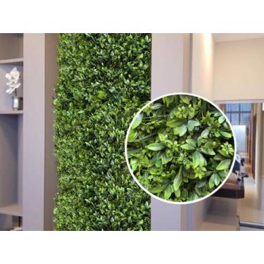 Imagem de 10 Placas para Jardim Vertical Artificial Alta Qualidade Folhagens Den