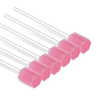 Imagem de (pacote com 50) cotonetes bucais descartáveis, cotonetes de esponja dentária estéril sem sabor para limpeza da boca e gengiva