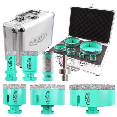 Imagem de LEKOMESH Conjunto de Serra Copo de Diamante 6 Peças Kit de Serra Copo para Azulejos de Porcelanato Cerâmica Mármore Tijolo Concreto com Rosca de 5/8"-11(Broca de Perfuração de 20/35/50/75/100 Mm + 25