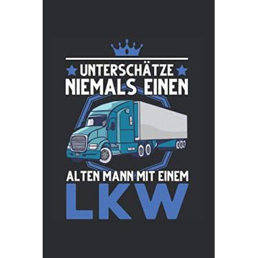 Imagem de Lastkraftwagenfahrer Notizbuch: LKW-Fahrer Alter Mann Lastwagen Spedition LKW / 6x9 Zoll / 120 karierte Seiten Seiten