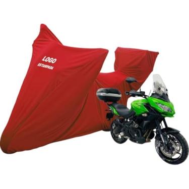 Imagem de Capa Proteger Moto Compatível Com Kawasaki Versys 650 Com Bauleto Top Case (Vermelho)