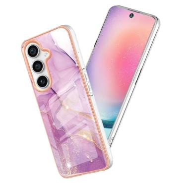 Imagem de Kainevy Capa para Samsung Galaxy A35 5G, design de mármore estético, para mulheres, fina, bonita, capa para celular Samsung A35, à prova de choque, traseira rígida e amortecedor de TPU macio [suporte