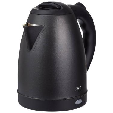 Imagem de Chaleira Elétrica 1,7L em Aço Inoxidável com Fervura Rápida, Desligamento Automático e Base Giratória, 1100W, COOK WITH COLOR, Preta