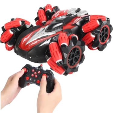 Imagem de Carro de Controle Remoto 4X4 Off-Road Rally Trilha Suspensão, RC com Luzes LED e Efeitos, Acrobacias de 2,4 GHz RC, Carro Recarregável com Rotação de 360°, Presente