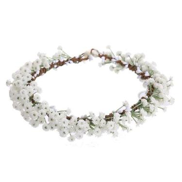 Imagem de Tiara Arranjo Coroa Guirlanda Floral Noiva Dama Daminha Boho - LM, Bra