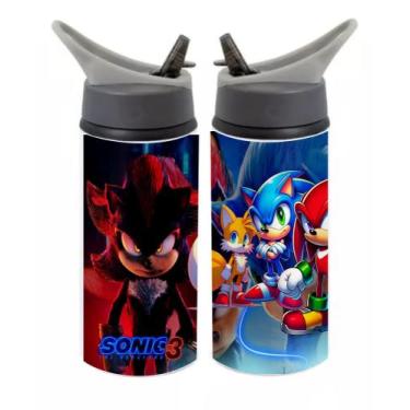 Imagem de Garrafa sonic 3 aluminio 600ml tampa e canudo - Pammy studio, sonic e 