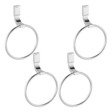 Imagem de Kit 4 Peças Porta Toalhas Docol Top Argola Cromado 00534106