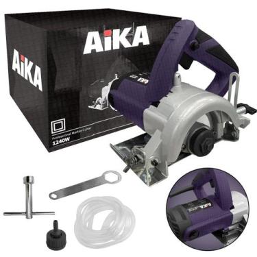 Imagem de Serra Mármore Roxa 4 3/8 1240w + Kit Refrigeração 220v - AIKA