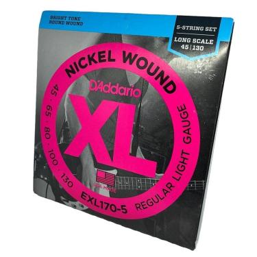 Imagem de Jogo De 5 Cordas Contrabaixo D`Addario Exl170-5 Nickel Wound