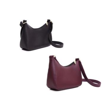 Imagem de Kit 2 Bolsa Feminina Transversal Mini Bag Clutch Transversal Tiracolo 